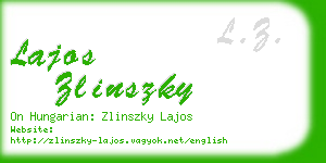 lajos zlinszky business card